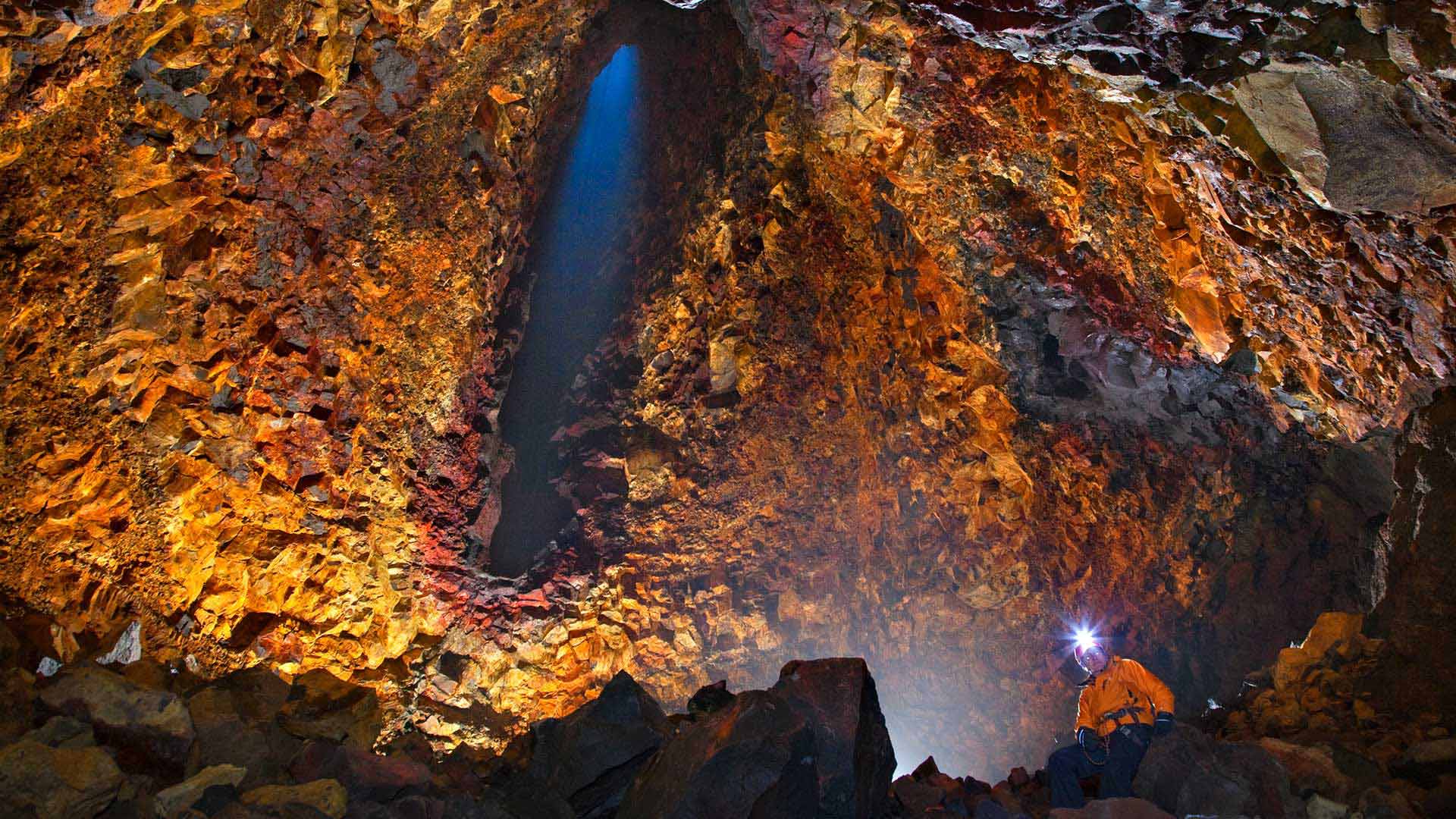 Inside the Volcano in South Iceland
