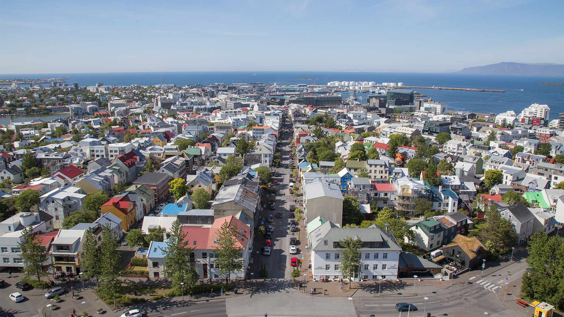 Aerial View from Hallgrímskirkja in Reykjavík ©nordicvisitor