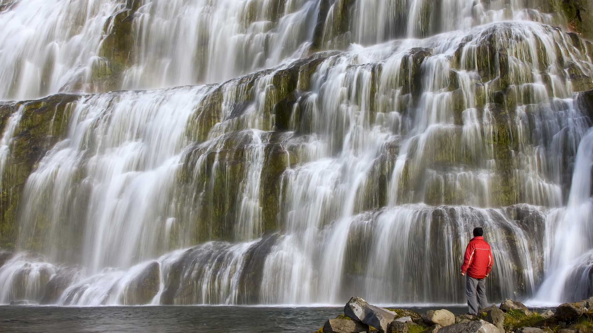 Dynjandi Waterfall in West Iceland