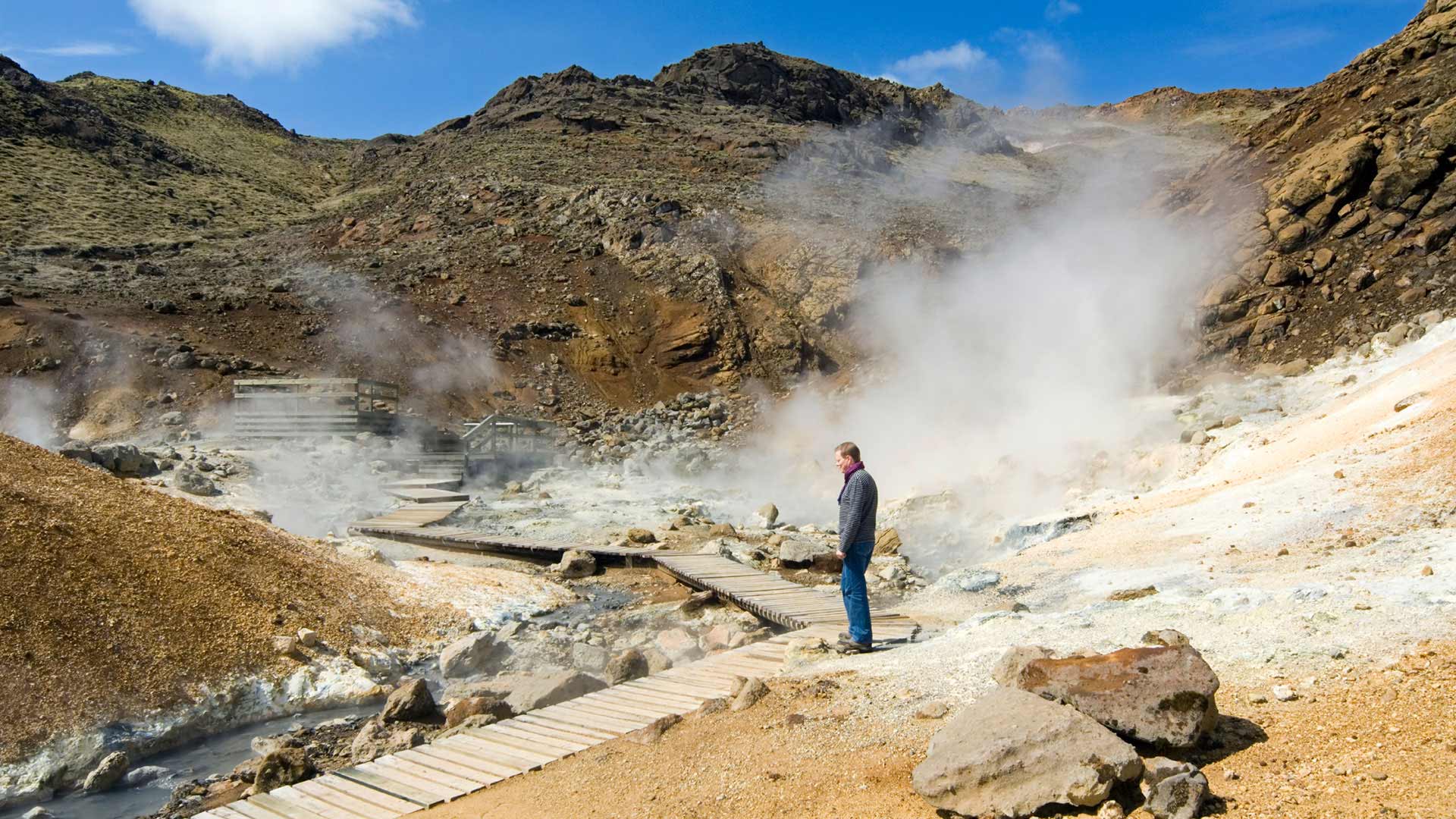 Seltún Geothermal Area in South Iceland